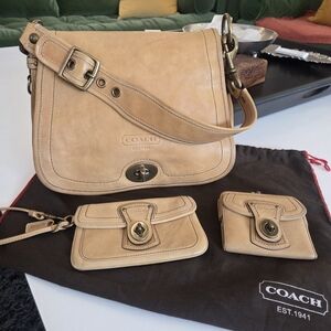 Coach Legacy Vachetta Flap Shoulder Bag 11134 65th Anniversary Set